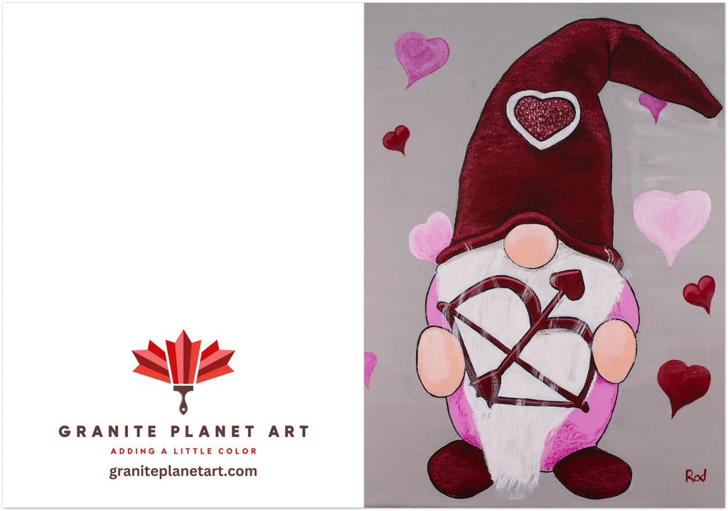 Valentine Gnome Greeting Card