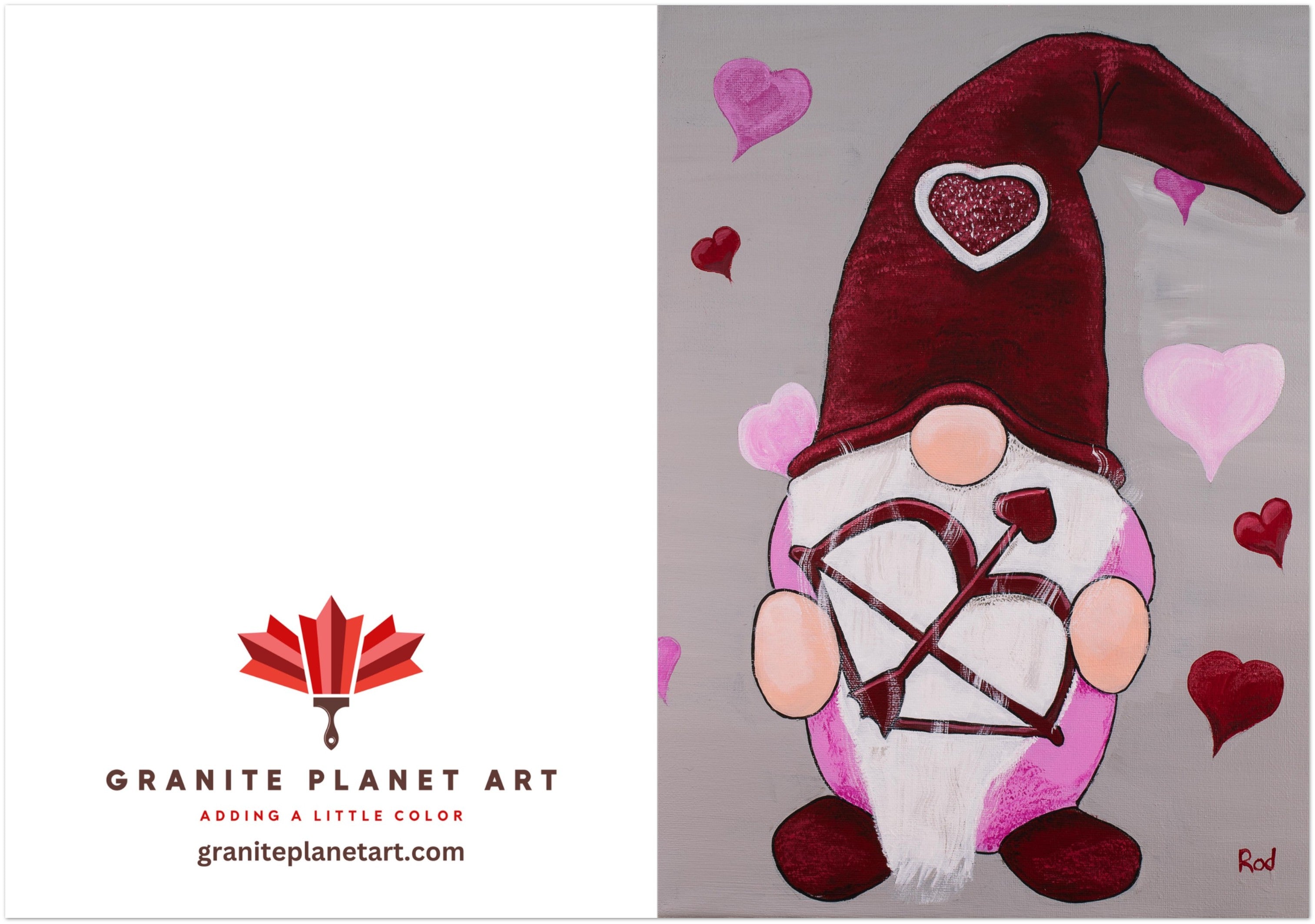 Valentine Gnome Greeting Card